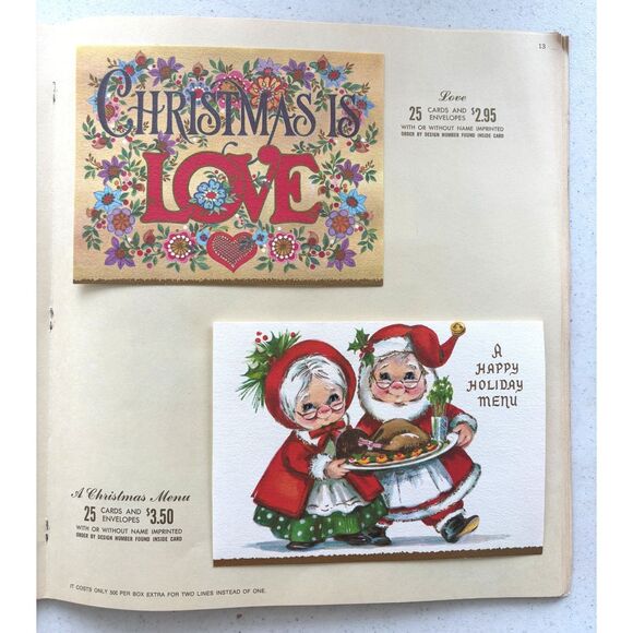 Vintage 70s Christmas Greeting Cards Catalog Salesman Sample Book Quality Crest - Picture 5 of 8